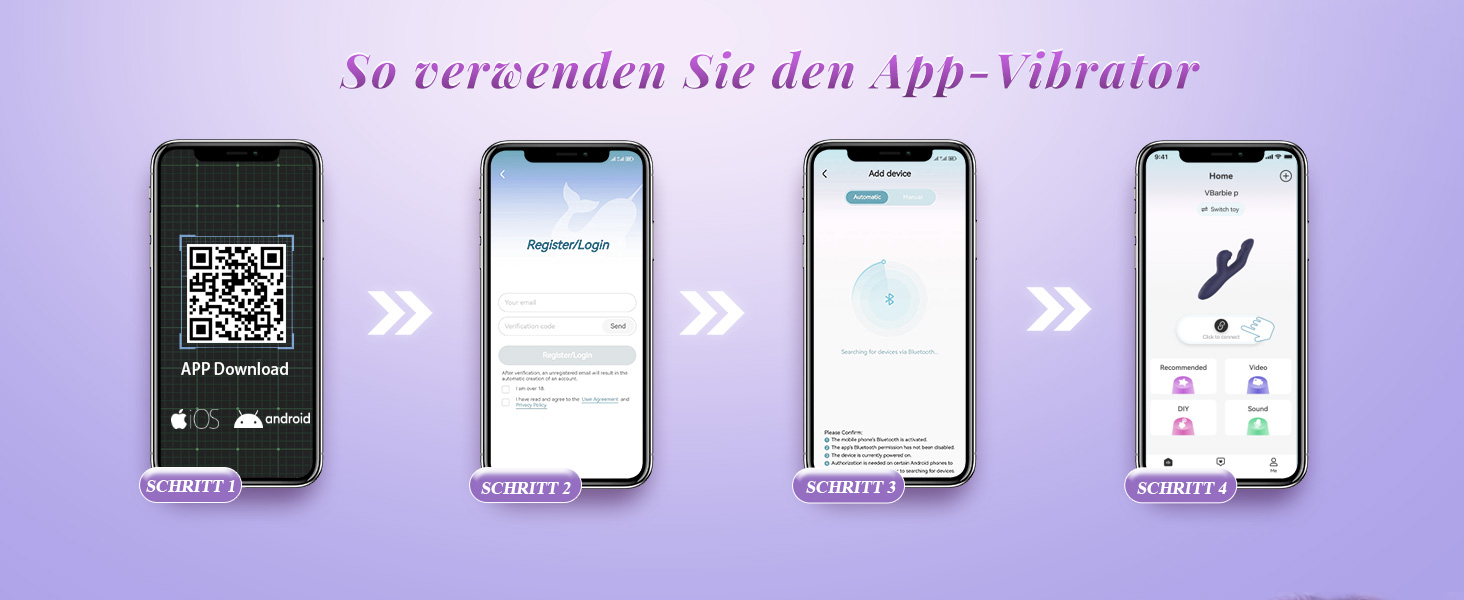 Вібратор для жінок: набір для клітора, сексуальна іграшка з нагріванням, 10 режимів вібрації, стимулятор для пар, фіолетовий