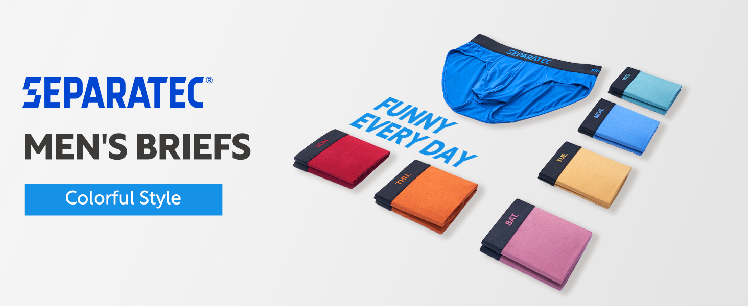 Боксерки чоловічі Separatec 7 шт. з подвійним мішечком, бамбук/район, чорні