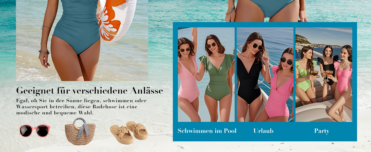 Чоловічий купальник Yuson Girl з рюшами, V-подібний виріз, корегуючий, суцільний, з пуш-ап, монокіні, чорний, XL