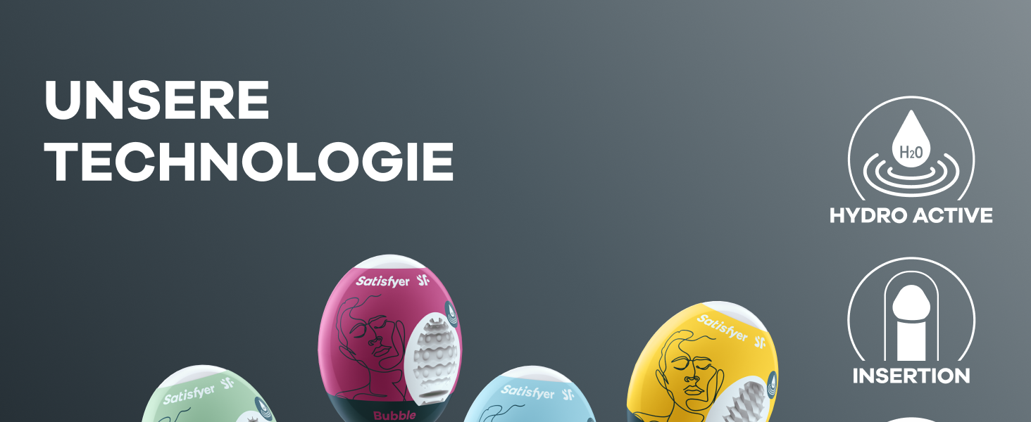 Яєчко для самостійного задоволення Satisfyer, набір 6 шт., TPE, гідроактивне, одноразове