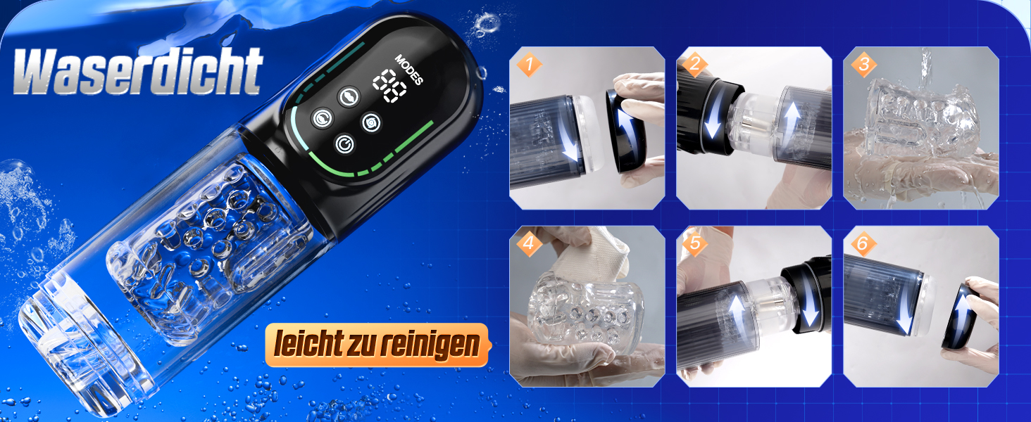 Електричний мастурбатор для чоловіків з телескопічною функцією, ротацією та функцією всмоктування. Реалістична імітація орального сексу, іграшка для чоловіків.