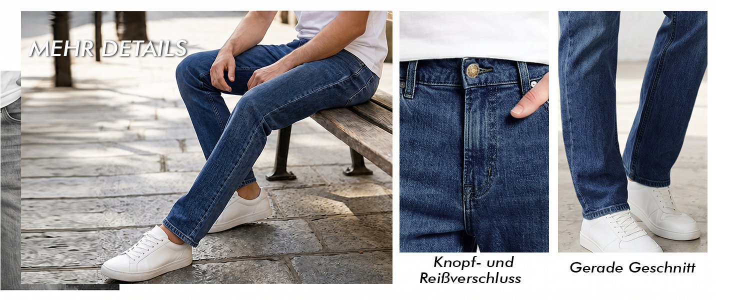 Чоловічі джинси Runcati Slim Fit з бавовни та стрейч, однотонні сині штани для повсякденного та ділового стилю, 34W / 32L