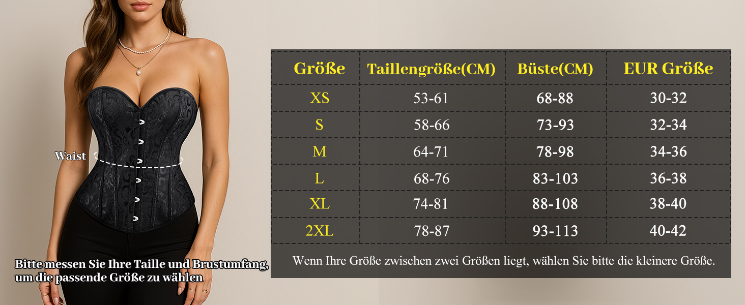 Корсетний топ WERFORU для жінок з повним бюстом, чорний, готичний стиль, вінтаж, для карнавалу та Хелловіну