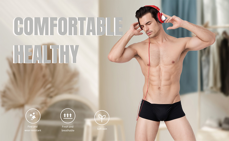 Чоловічі шорти Faringoto, боксери-сліпи з шовку, чорного кольору, дихаючі