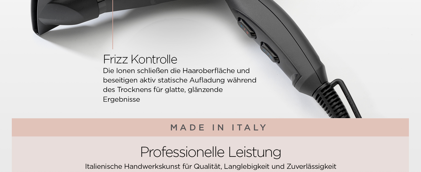 Фен для волосся BaByliss Smooth Pro 6709DE з дифузором, 2100 Вт, іонна технологія проти пухнання, 3 температурні режими, чорний