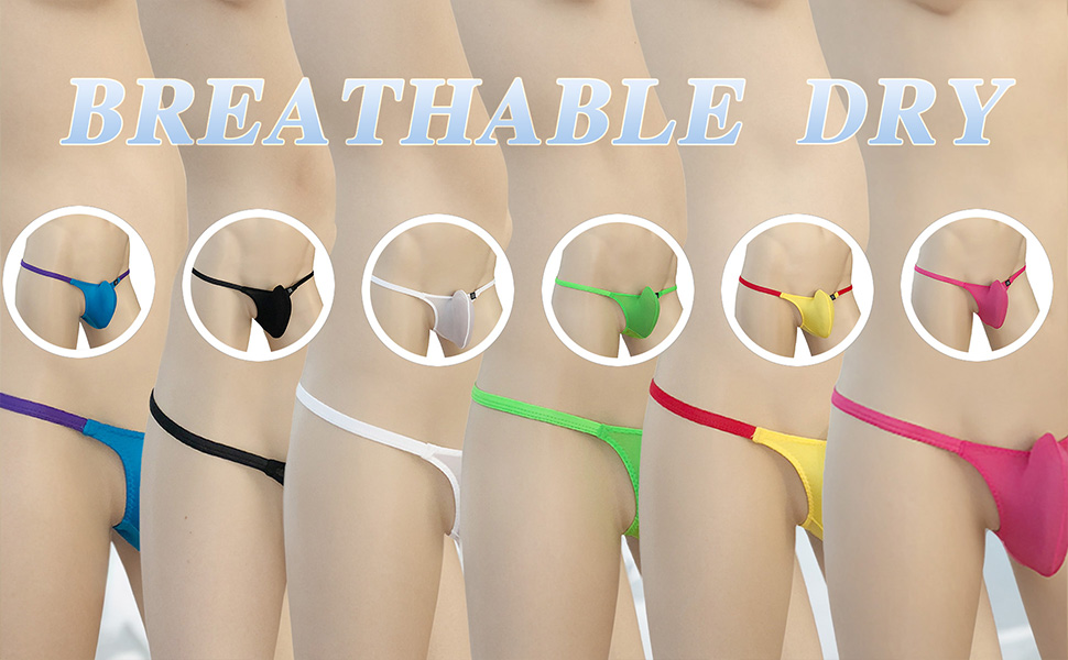 Танга чоловічі Faringoto, низька талія, сітчатий вкладиш, 6 пар (розмір S)