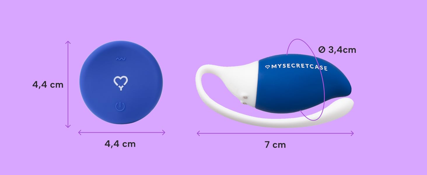 Віброяйце з дистанційним керуванням MySecretCase – вібратор для чоловіків, жінок та пар, стимулятор G-точки, для дорослих, блакитний