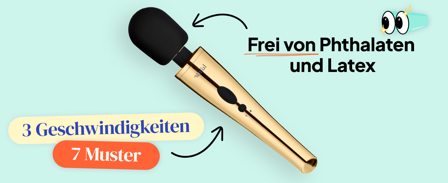 Масажер для тіла Luxy Silver (Gold) - бездротовий вібратор для жінок з 10 режимами, вологостійкий