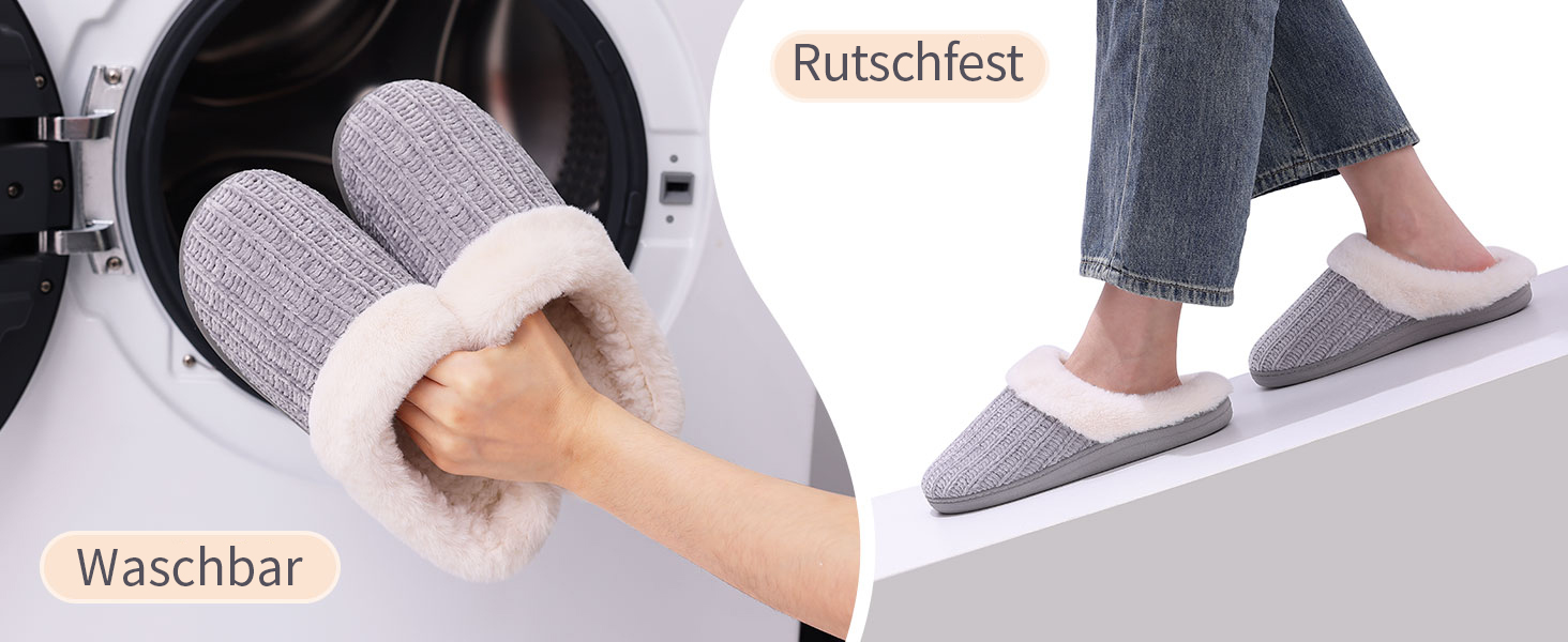 Жіночі зимові капці Evshine з плюшу та ефектом пам'яті (Memory Foam), рожеві, розмір 38/39 EU