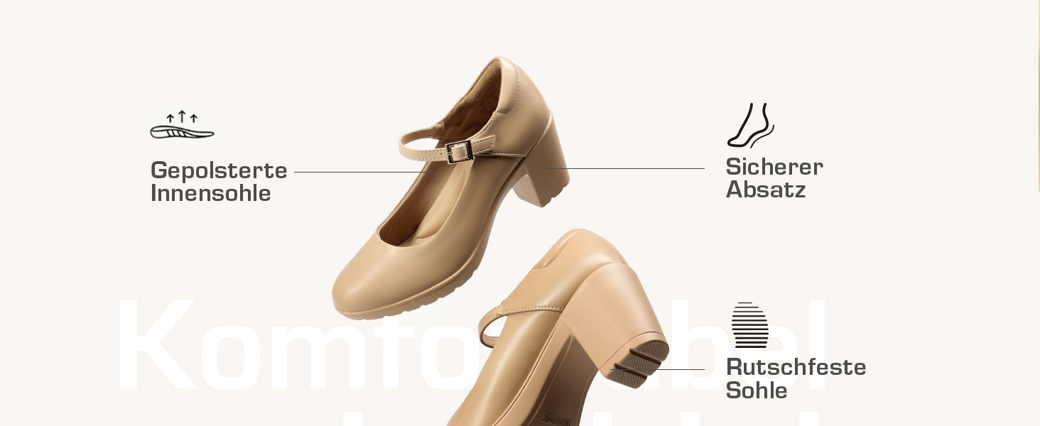 Жіночі туфлі Dream Pairs Mary Jane на низькому стійкому каблуці, чорні, з ремінцем на щиколотці та закритим носком, зручне взуття для роботи та офісу, розмір 40 EU