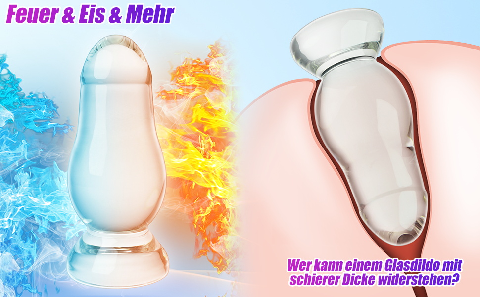 Анальний плагін Glas Kristall від SXOVO: скляний дildo для масажу простати та G-точки, стимулятор анального сексу для жінок, чоловіків та пар (M) 14см, 5.7см