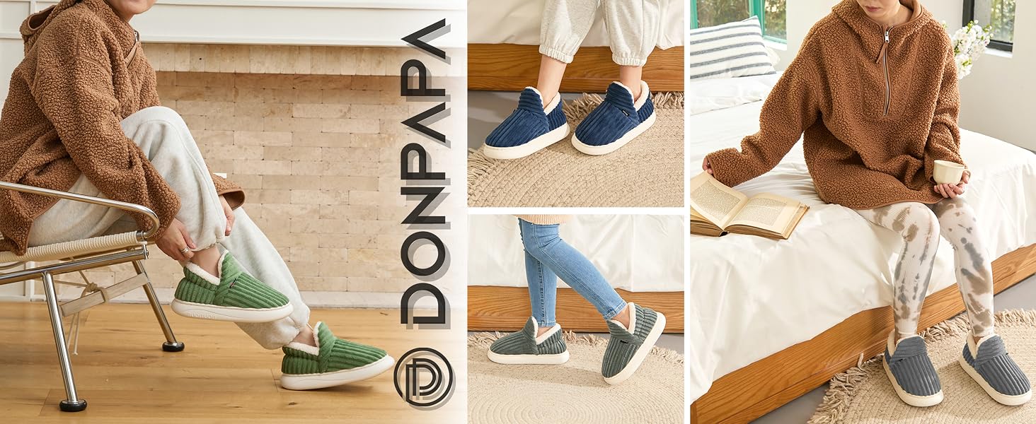 Жіночі зимові капці Donpapa: теплі закриті пантофлі з вельвету, рожеві, розмір 38/39 EU