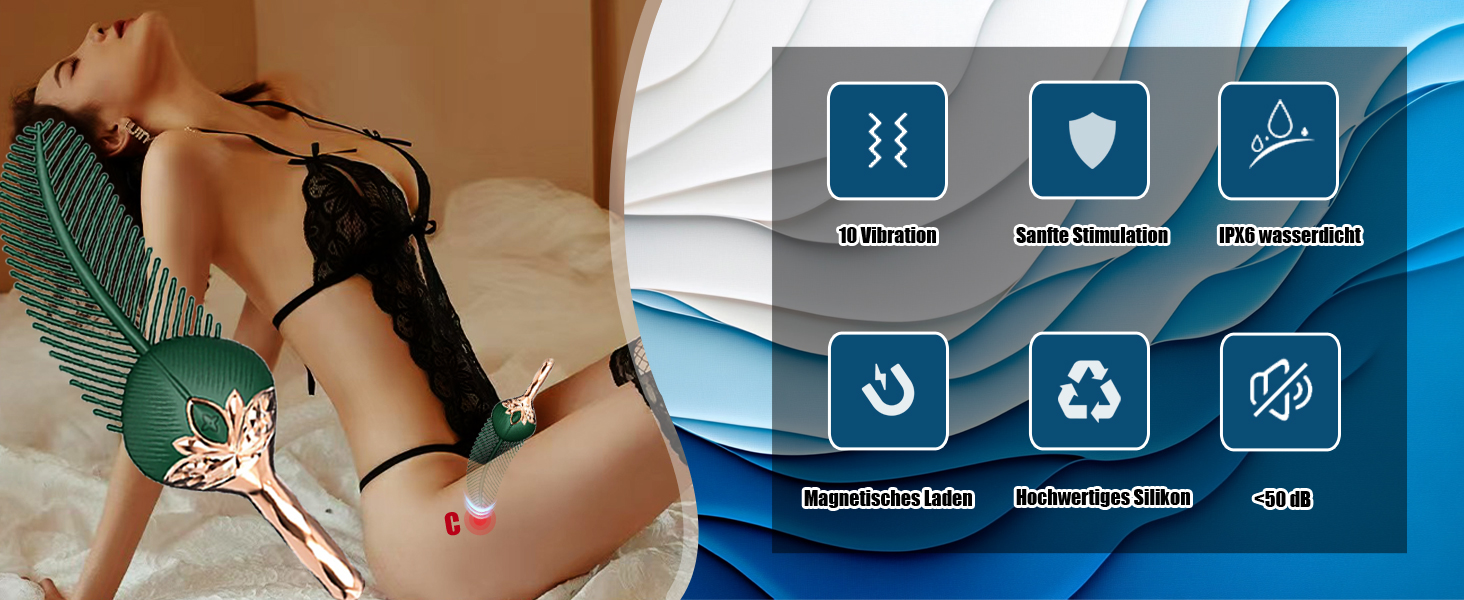 Вібратор для жінок PINTLE Klitoris Stimulator з 10 режимами – стимуляція G-точки, набір вібраторів, секс-іграшки для жінок та пар, тихий силіконовий вібратор, водонепроникний, USB-зарядка