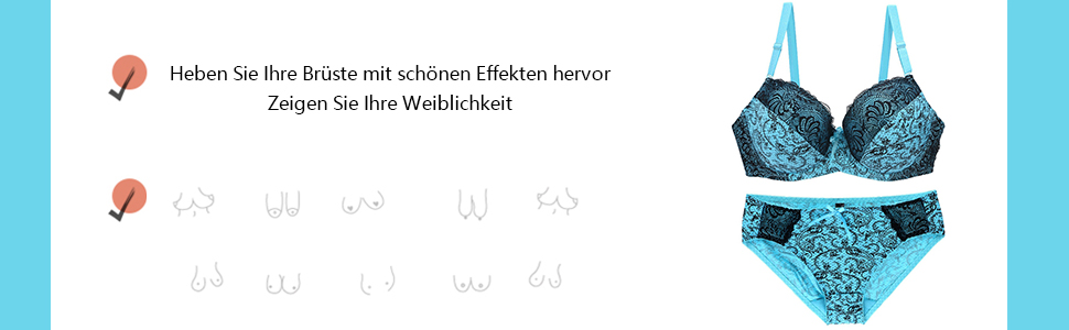 Чорний мереживний бюстгальтер та труси Moonbadi з пуш-ап, розмір 85E, червоний
