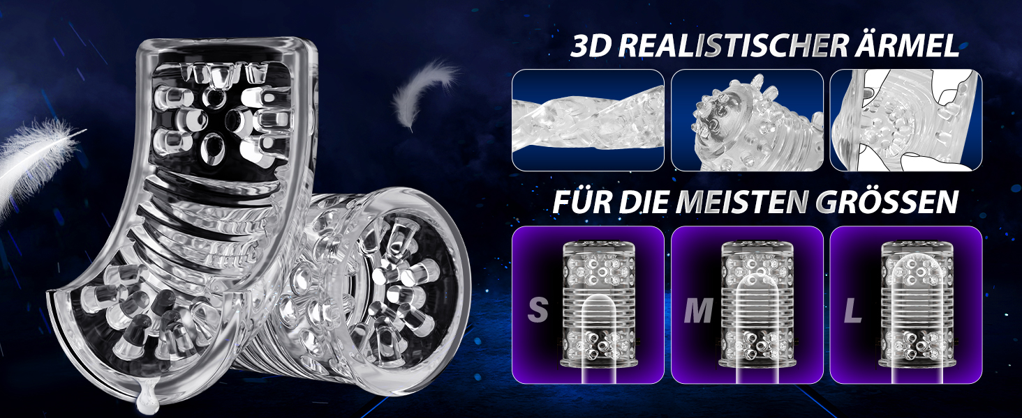 Мастурбатор Honeyexp Sexmaschine з 7 режимами, телескопічною функцією та керуванням через додаток для чоловіків