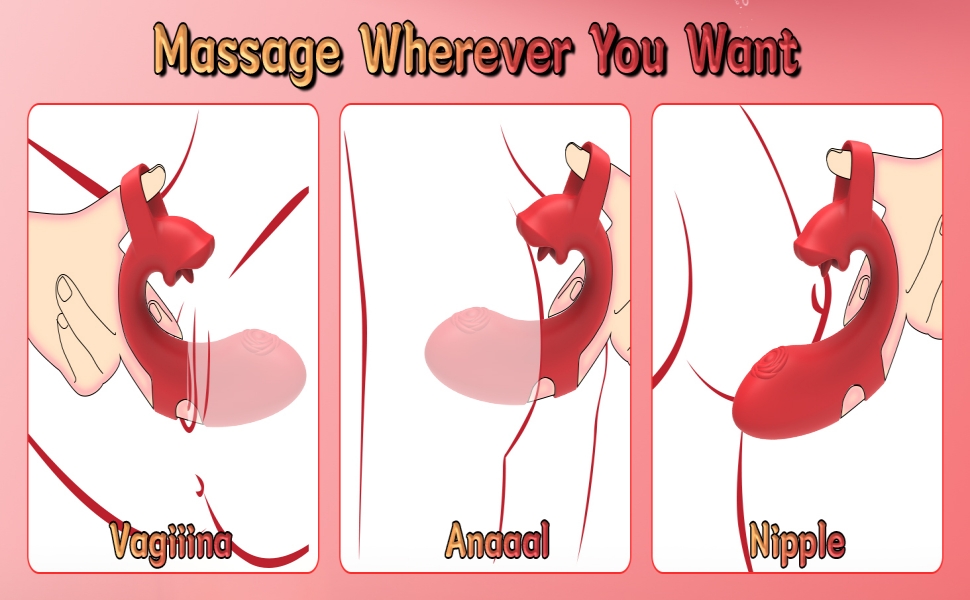 Вібратор для клітора з функцією язика – стимулятор, 10 режимів вібрації, водонепроникний та перезаряджуваний, міні вібратор з силікону для G-точки та сосків, еротична іграшка для жінок та пар