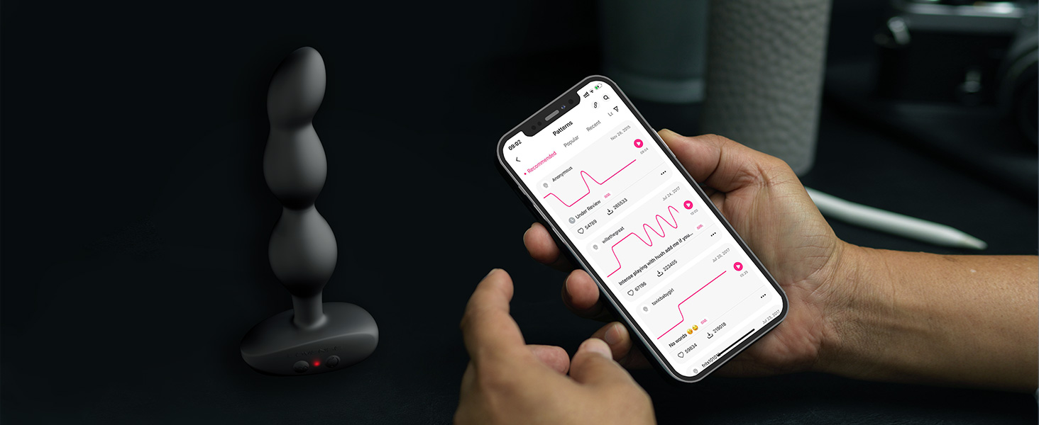 Вібратор анальний LOVENSE Ridge з пульсацією та ротацією, анальний плаг для чоловіків та жінок, з пультом дистанційного керування