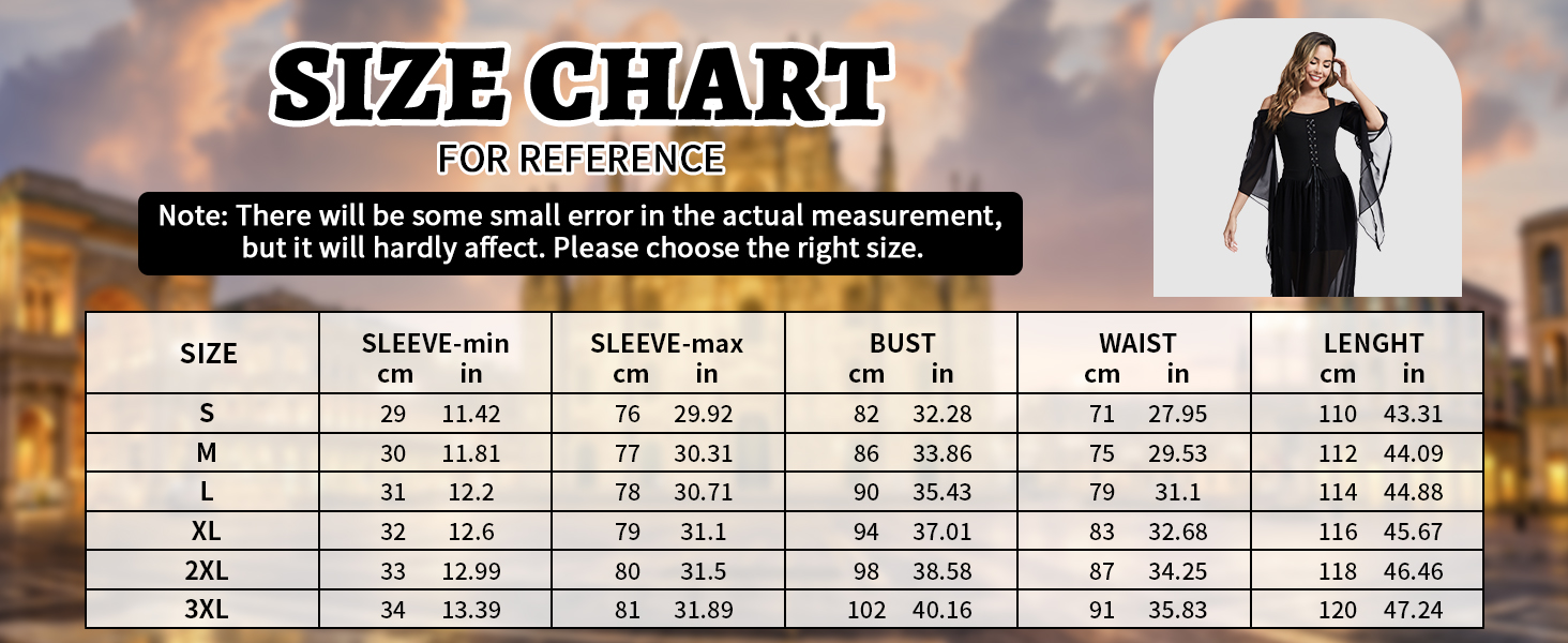 Костюм Ренесанс для жінок: середньовічне плаття з рукавами-трубами, готичне максі, для карнавалу, Хелловіну, вечірки, чорний