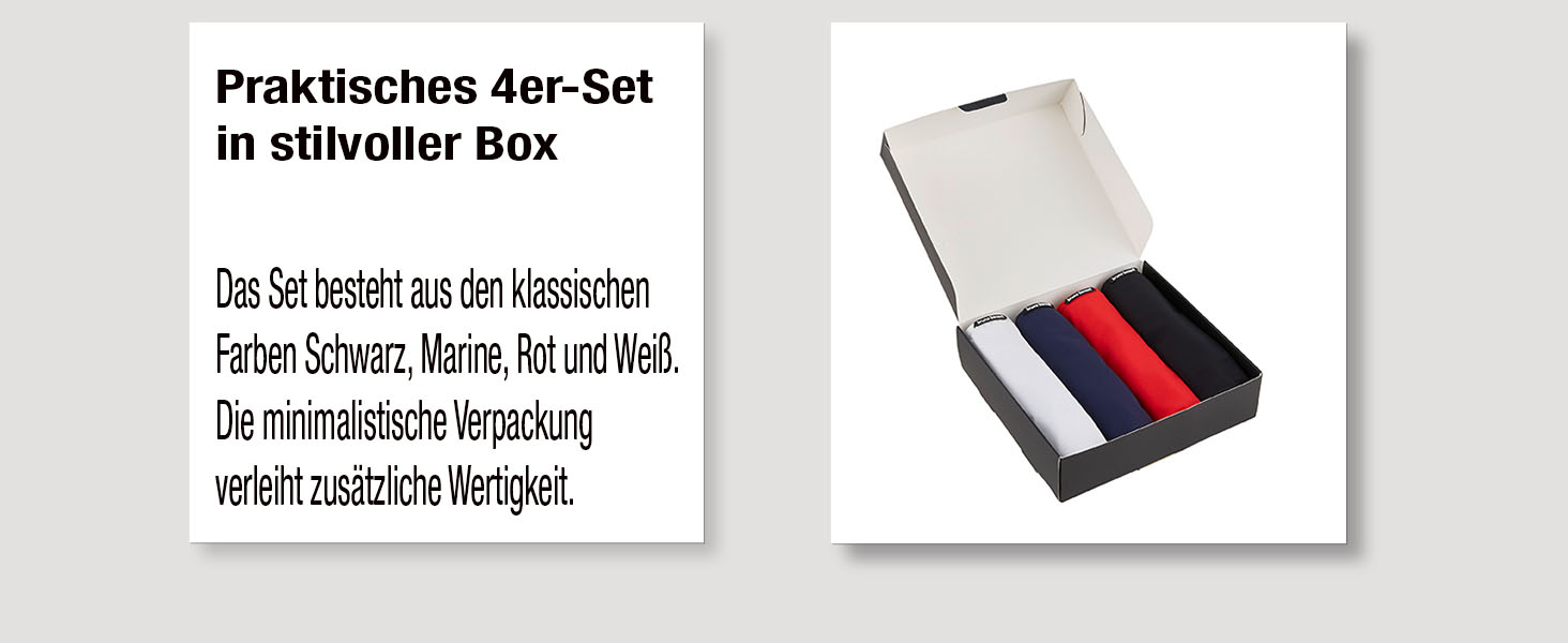 Труси чоловічі Bruno Banani 4 шт. - Мікрофібра, дихаюча тканина, низька посадка, чорний/темно-синій/червоний/білий