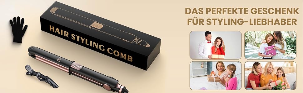 Професійний випрямляч для волосся та плойка 2-в-1 Golden Goods: титанові пластини з керамічним покриттям, LCD-дисплей, 12 режимів температури до 230°C