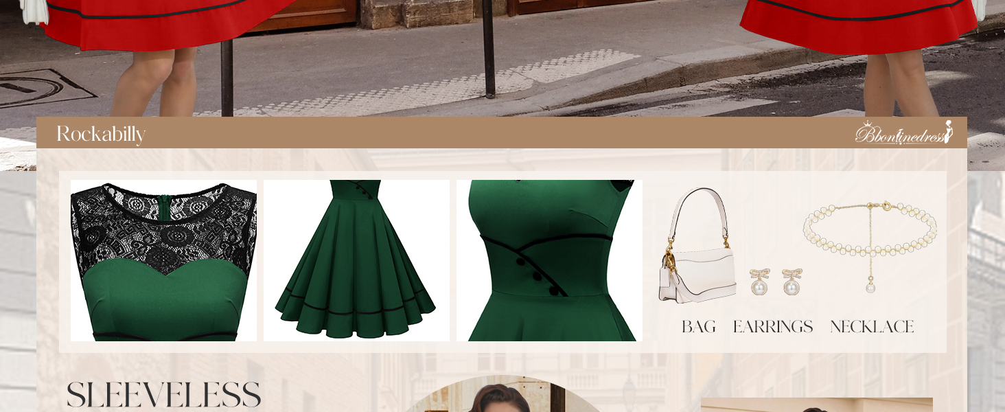 Сукня коктейльна жіноча Bbonlinedress Rockabilly червона, 50-ті, мереживна, з фалдами, без рукавів, з круглим вирізом, розмір XL