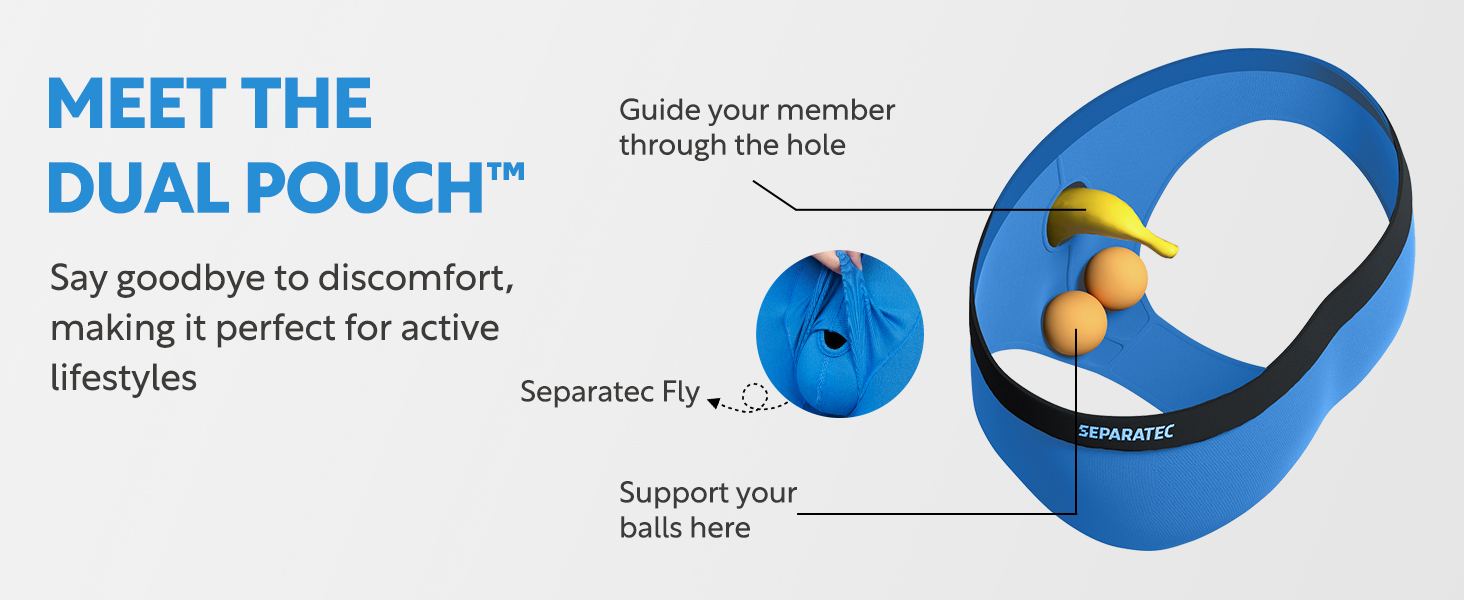 Боксерки чоловічі Separatec 7 шт. з подвійним мішечком, бамбук/район, чорні