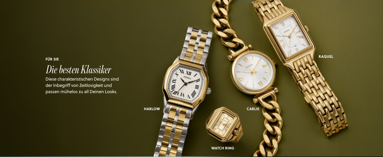 Жіночий кварцовий годинник Fossil Carlie золотистого кольору з білим циферблатом та сталевим браслетом, 28 мм