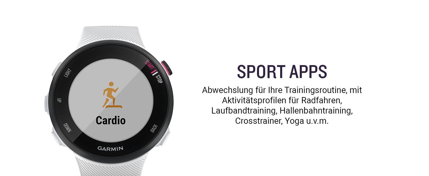 Спортивний GPS-годинник Garmin Forerunner 45 для бігу, фітнес-трекер з пульсометром та планами тренувань, червоний (розмір M)