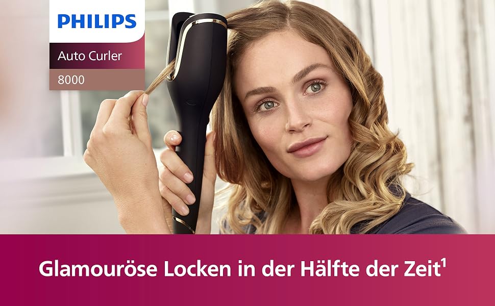 Автоматичний стайлер для кучерів Philips 8000 Series BHB876/00, 27 варіантів укладки, чорний