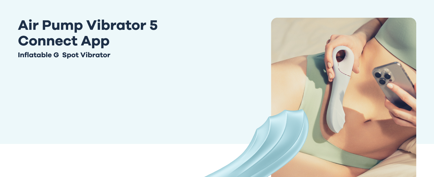 Vibrator Satisfyer Air Pump 5 Connect App: насос, G-spot, преміум-силікон | Вібратор для жінок