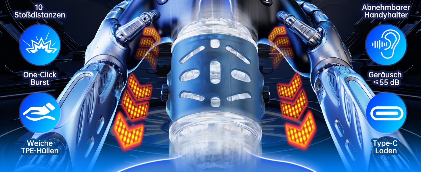 Електричний мастурбатор для чоловіків з тримачем для телефону та двосторонніми кнопками, 5 режимів, 1-10 см хід, мастурбатор для чоловіків