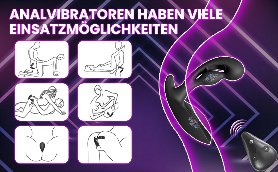 Анальний вібратор для чоловіків PINTLE з пультом керування: 10 режимів вібрації, масажер яєчок