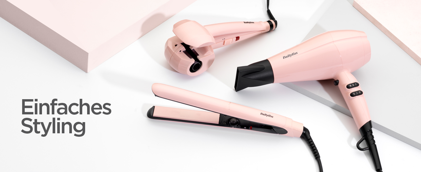 Фен для волосся BaByliss Rose Blush 5337PRE, 2200 Вт, з іонною технологією, 3 температурні та 2 швидкісні режими, рожевий