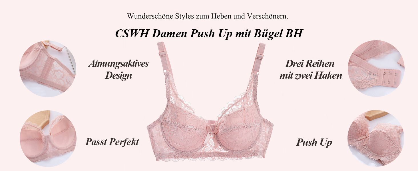 3 шт. комплект бюстгальтерів Fraun з кісточками для жінок з мереживом, регульований пуш-ап, сексуальний бюстгальтер для дівчат, дихаючий, м'який, зручний, Y2K, білизна, бюстгальтер для щоденного використання, #01 (червоний+винний+бежевий), 90C