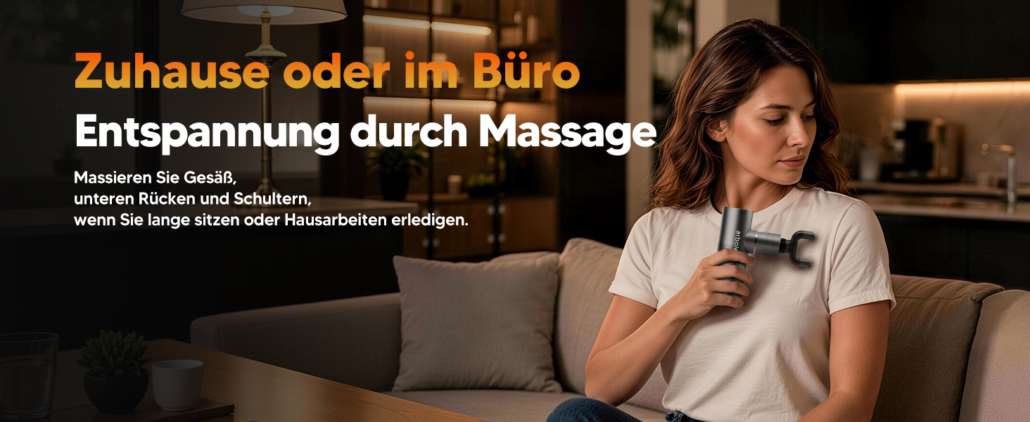 Міні-перкусійний масажер Arboleaf Massage Gun з функцією підігріву, 5 рівнів інтенсивності, 3200 об/хв, синій