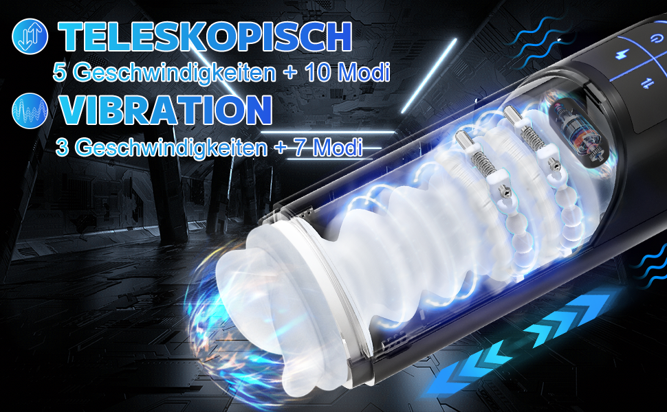 Електричний мастурбатор Leishen для чоловіків з масажними кульками - 10 режимів зсуву та 7 вібрацій