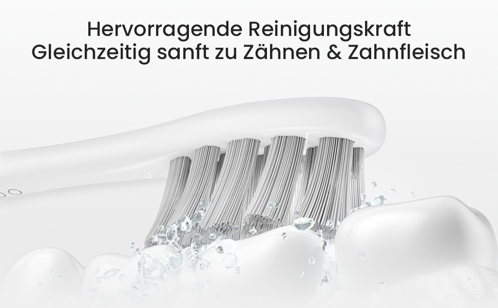 Електрична сонічна зубна щітка Oclean Flow Gift Set, біла: 5 режимів, 6 насадок, дорожній футляр, водонепроникність IPX7, акумулятор на 180 днів