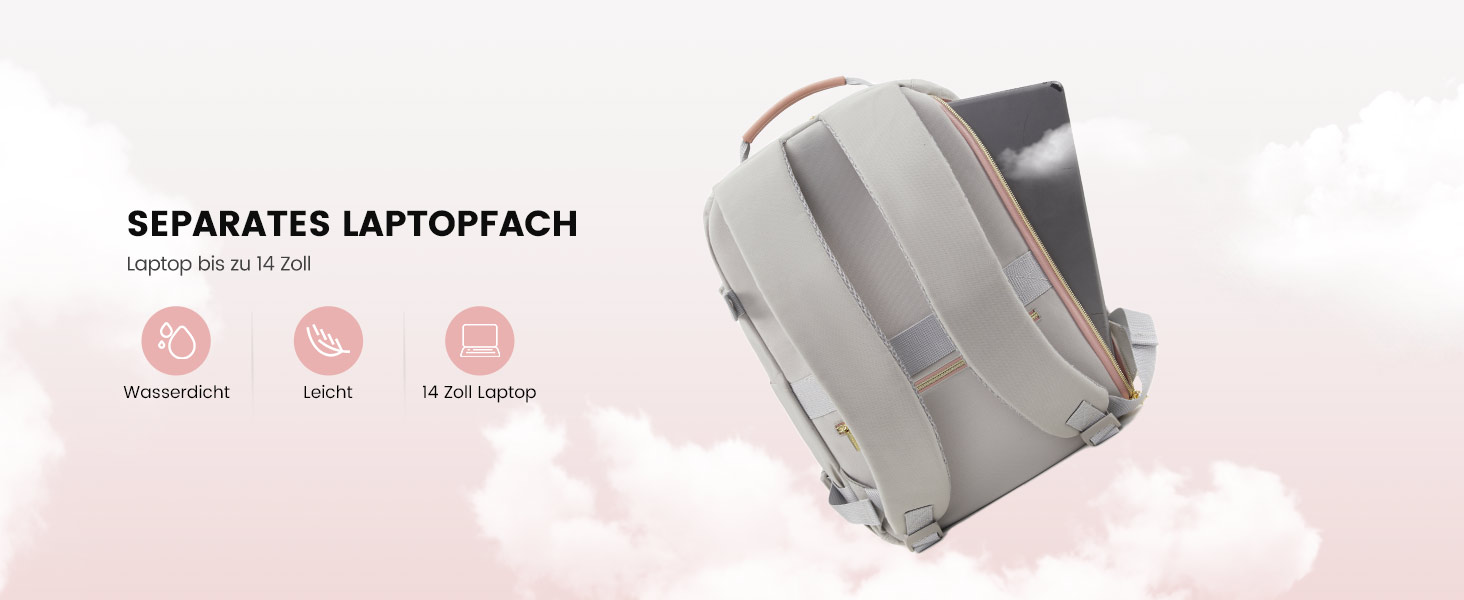 Дорожній рюкзак LOVEVOOK для ручної поклажі Ryanair 40x30x20 см, сумка-рюкзак для ноутбука 13.3