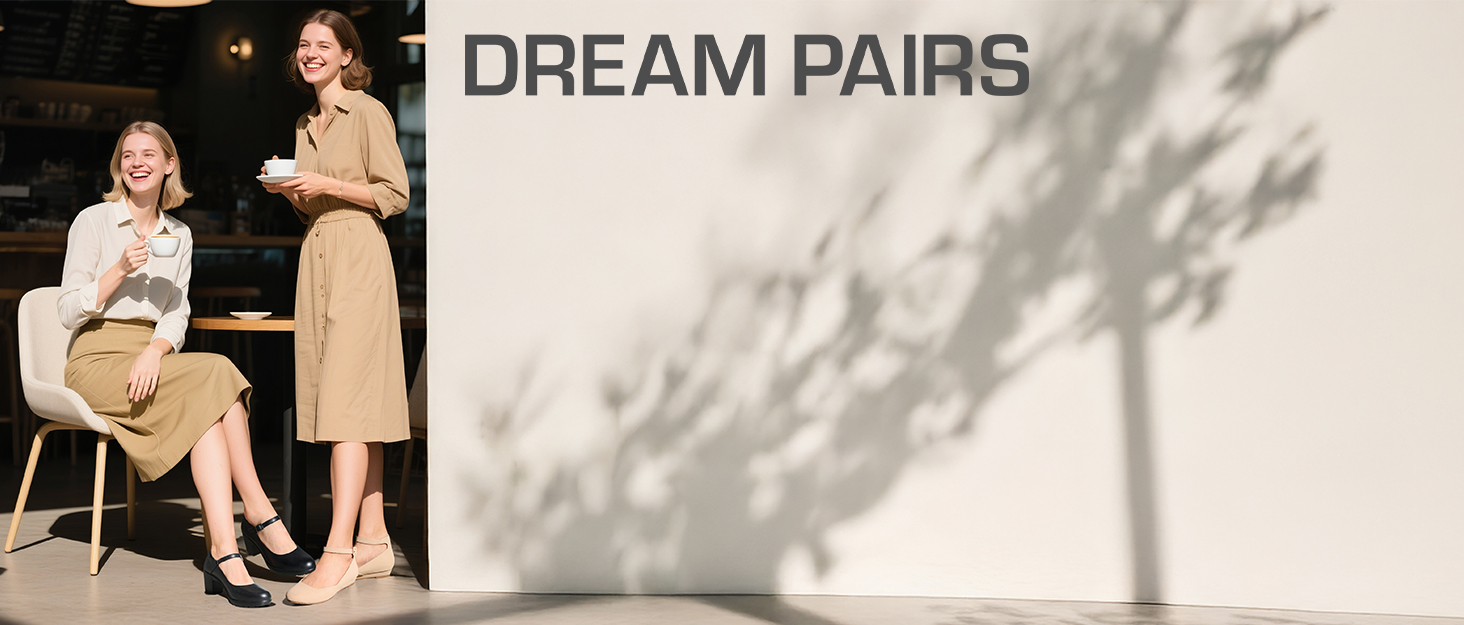 Жіночі туфлі Mary Jane DREAM PAIRS на масивному високому каблуці, темно-сині, розмір 37 EU