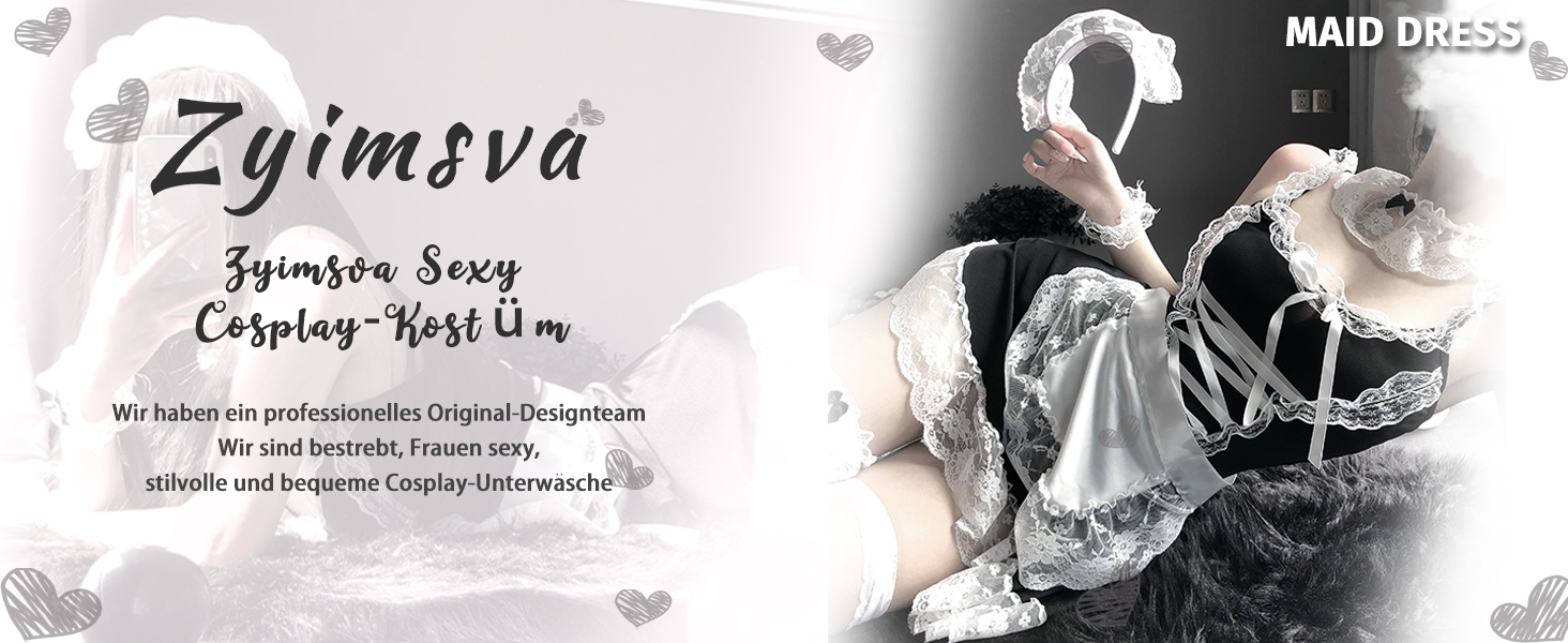 Костюм горничної на Хелловін: сукня, мереживо, панчохи, розмір S-M