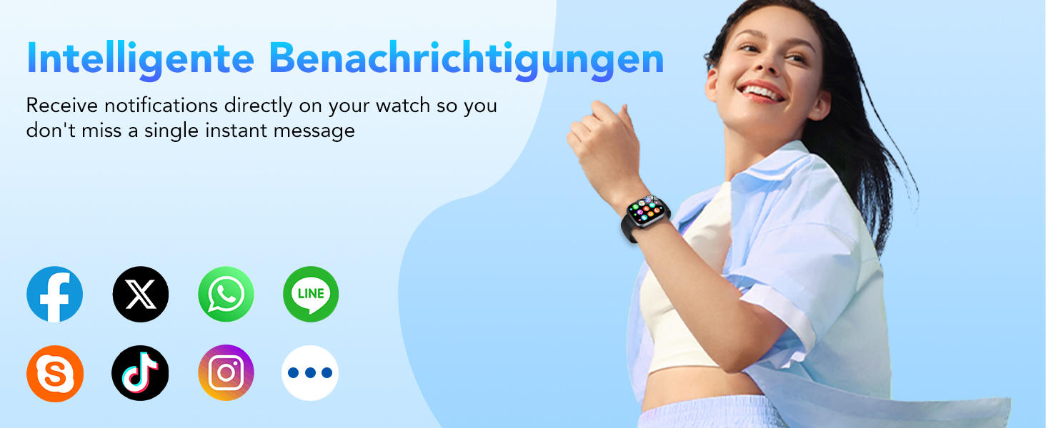 Смарт-годинник унісекс 1.91' HD Touch з функцією дзвінків, 115+ спортивних режимів, фітнес-трекер IP68 з моніторингом пульсу, SpO2 та сну, крокомір для Android та iOS, чорний