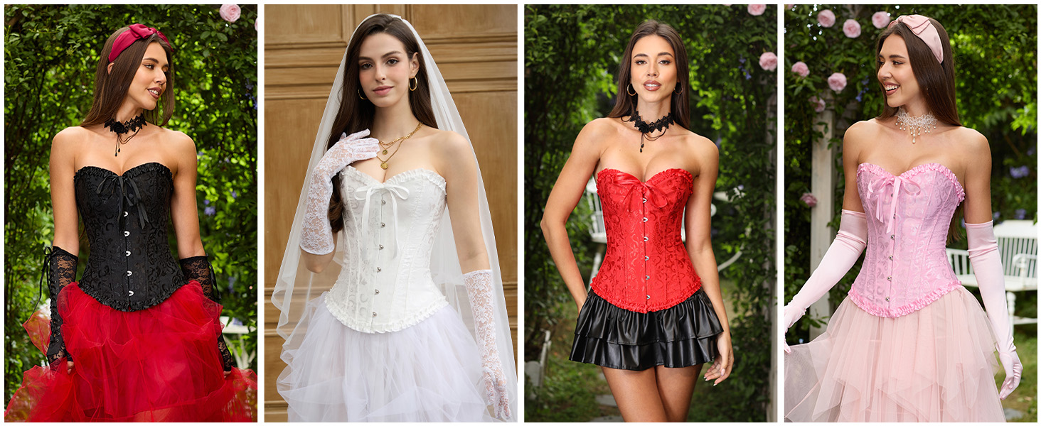 Корсетний топ SZIVYSHI для повного бюсту: готичний корсет, бюстгальтер, рожевий