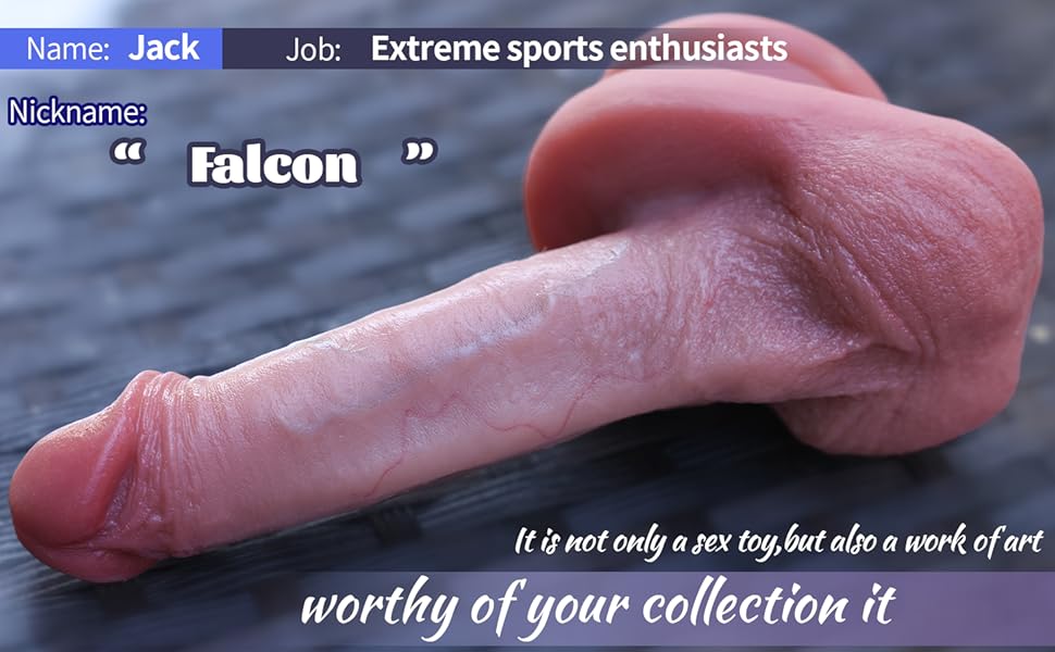 Реалістичний дилда Falcon, 20.7 см, з матеріалу, безпечного для тіла, секс-іграшка для жінок, гнучкий дилда з присоскою для рук