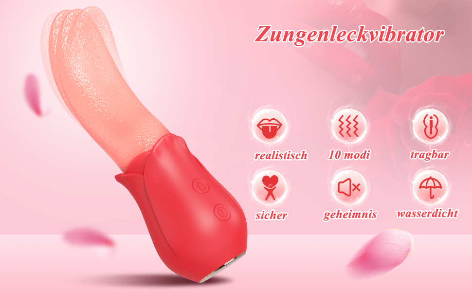 Вібраційний стимулятор для жінок з 10 режимами лизання язика. Інтимна іграшка для стимуляції клітора та грудей. Дildo для соло-ігор.