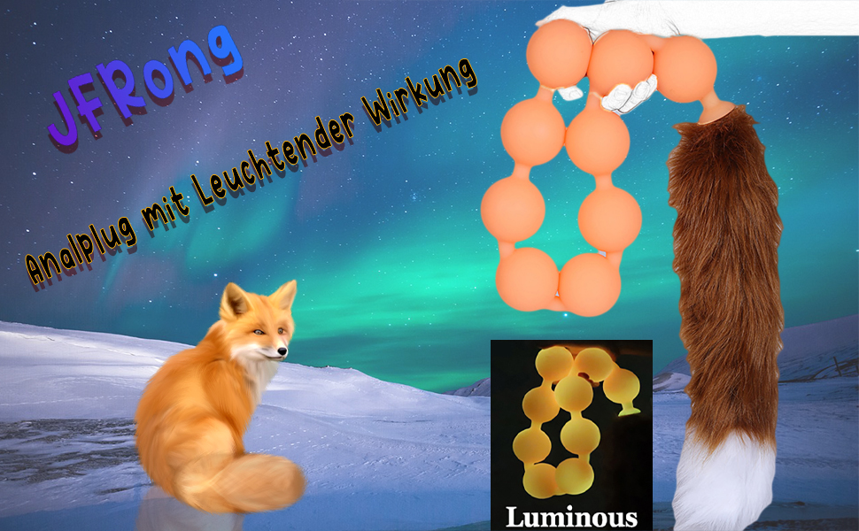 Анальні кульки з силікону JFRong з хутровим хвостиком, пара для анального сексу, вагінальні іграшки для пар, SM-іграшки, золотий колір (Φ 4.5cm)