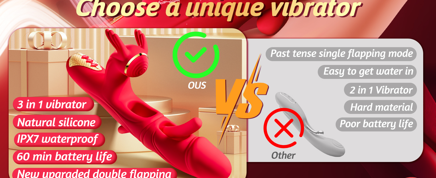 Вібратор для жінок Guspiun 4-в-1 з 7 режимів лизання та 10 вібрацій, стимулятор G-точки, кролик, для пар