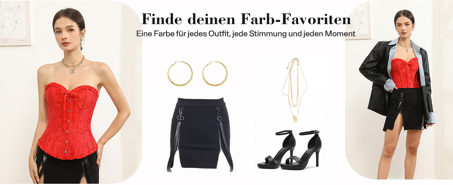 Корсет для жінок - бюстєль-корсет, чорний, розмір S