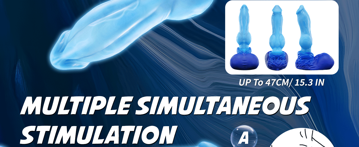 Анальний дildo Nothosaur з платинового силікону, 24 см, з присоскою, синій, XL - для чоловіків та жінок