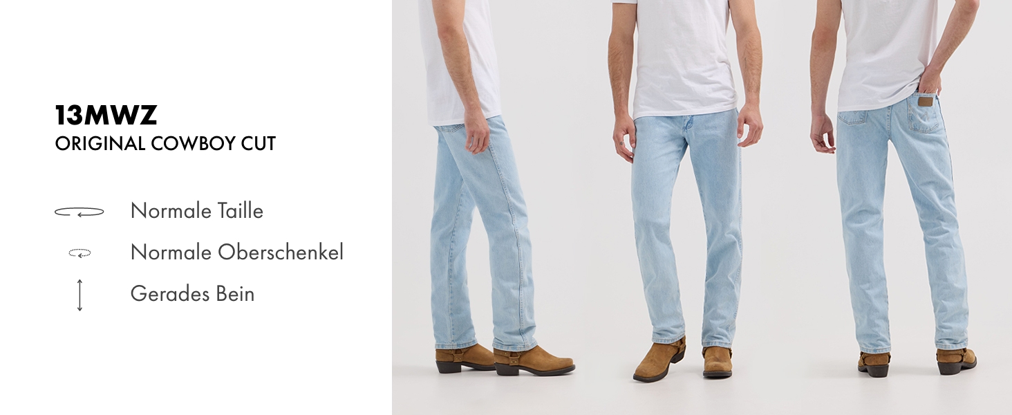 Чоловічі джинси Wrangler Original Regular Bootcut Fit 13Mwz, Stonewashed (31W / 30L)