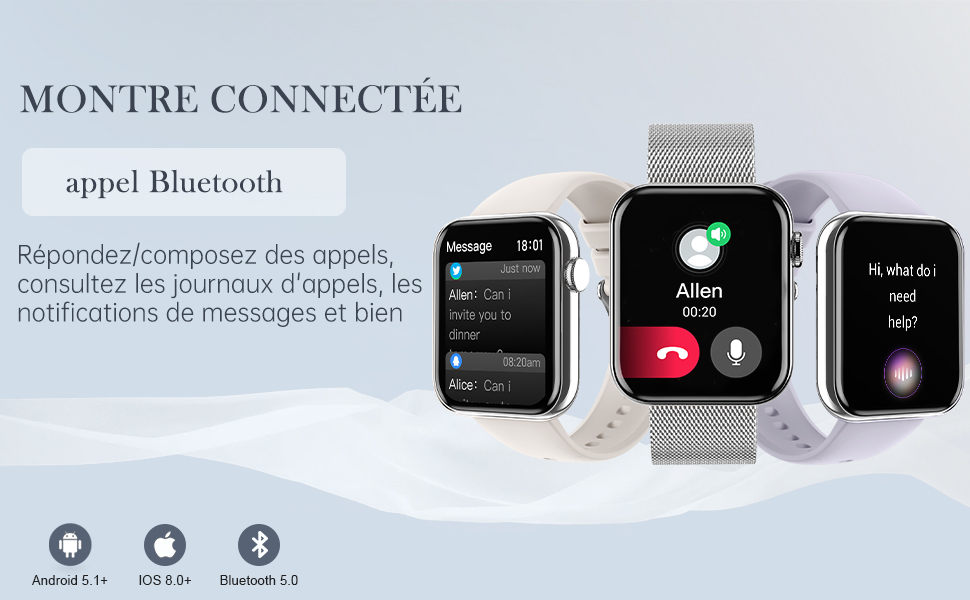 Смарт-годинник I52 Smartwatch сріблястого кольору, водонепроникний фітнес-трекер